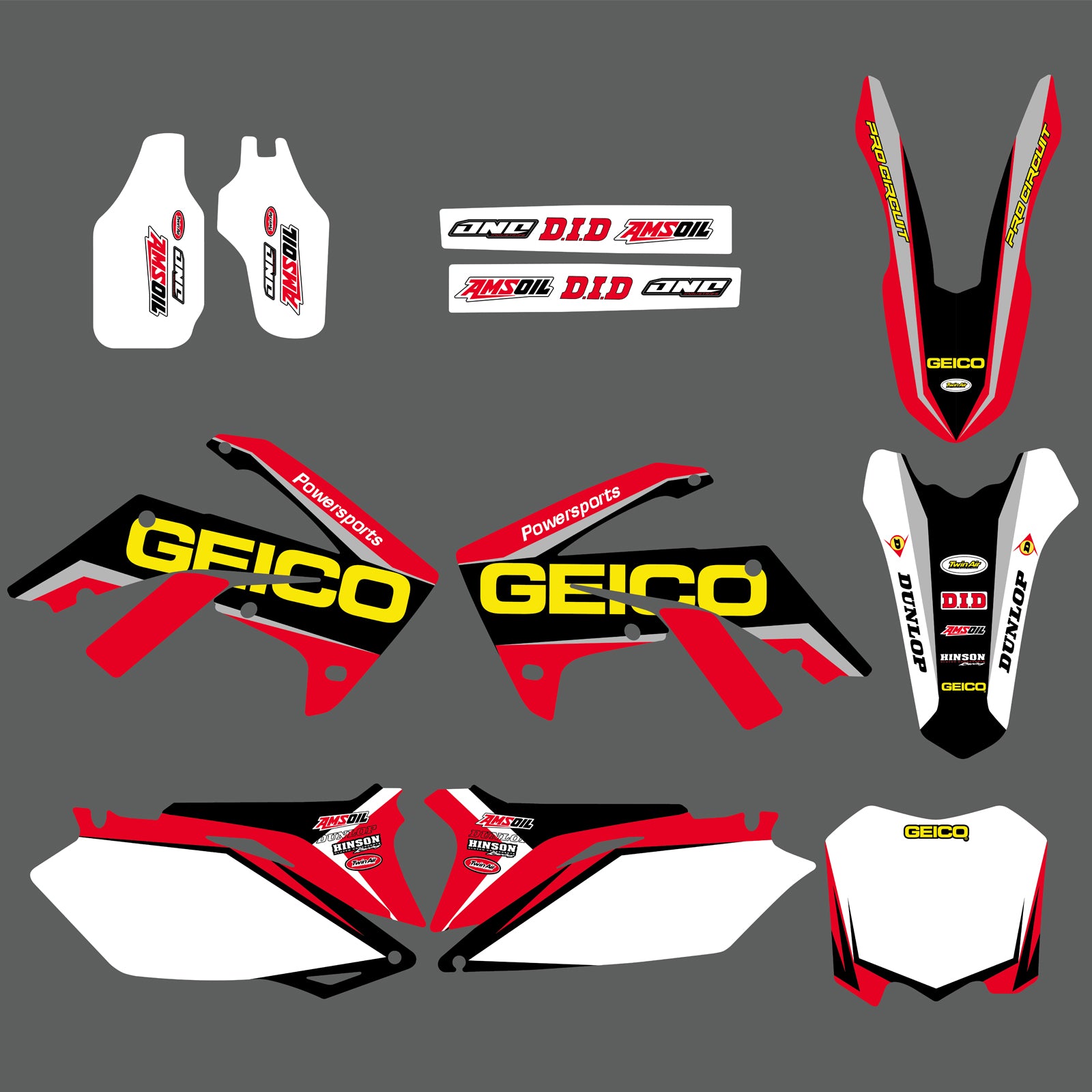 Full Graphics Decals Stickers For HONDA CRF250 2010-2013 CRF450 2009-2012