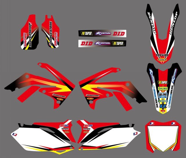 Full Graphics Decals Stickers For HONDA CRF250 2010-2013 CRF450 2009-2012