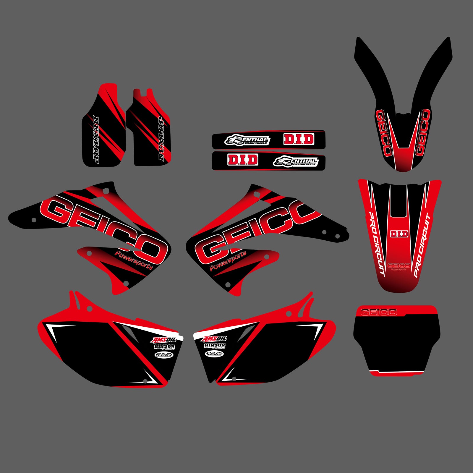 Motorcycle Graphics Backgrounds Decal Sticker For Honda CRF450R 02-04