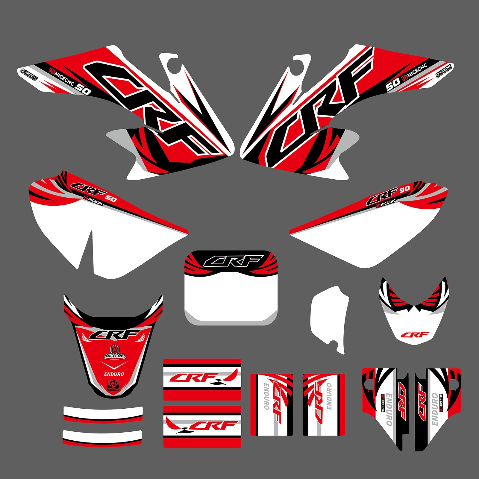 Motorcycle Full Decals Stickers Graphic Set For HONDA CRF50F 2004-2012