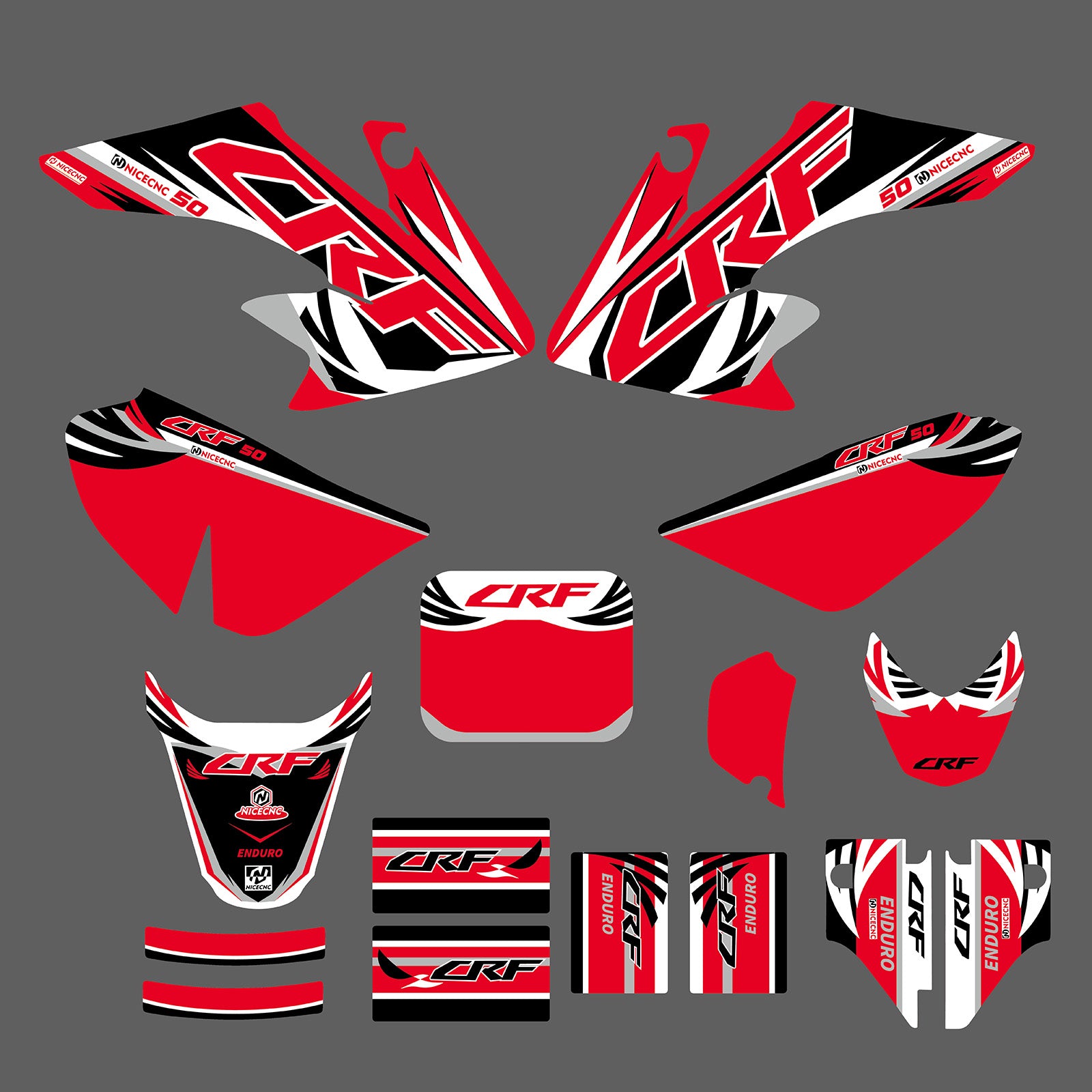 Motorcycle Full Decals Stickers Graphic Set For HONDA CRF50F 2004-2012