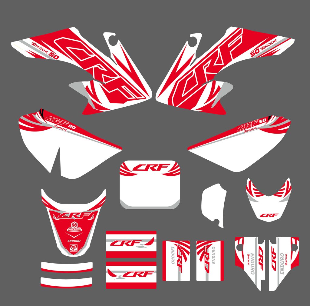 Motorcycle Full Decals Stickers Graphic Set For HONDA CRF50F 2004-2012