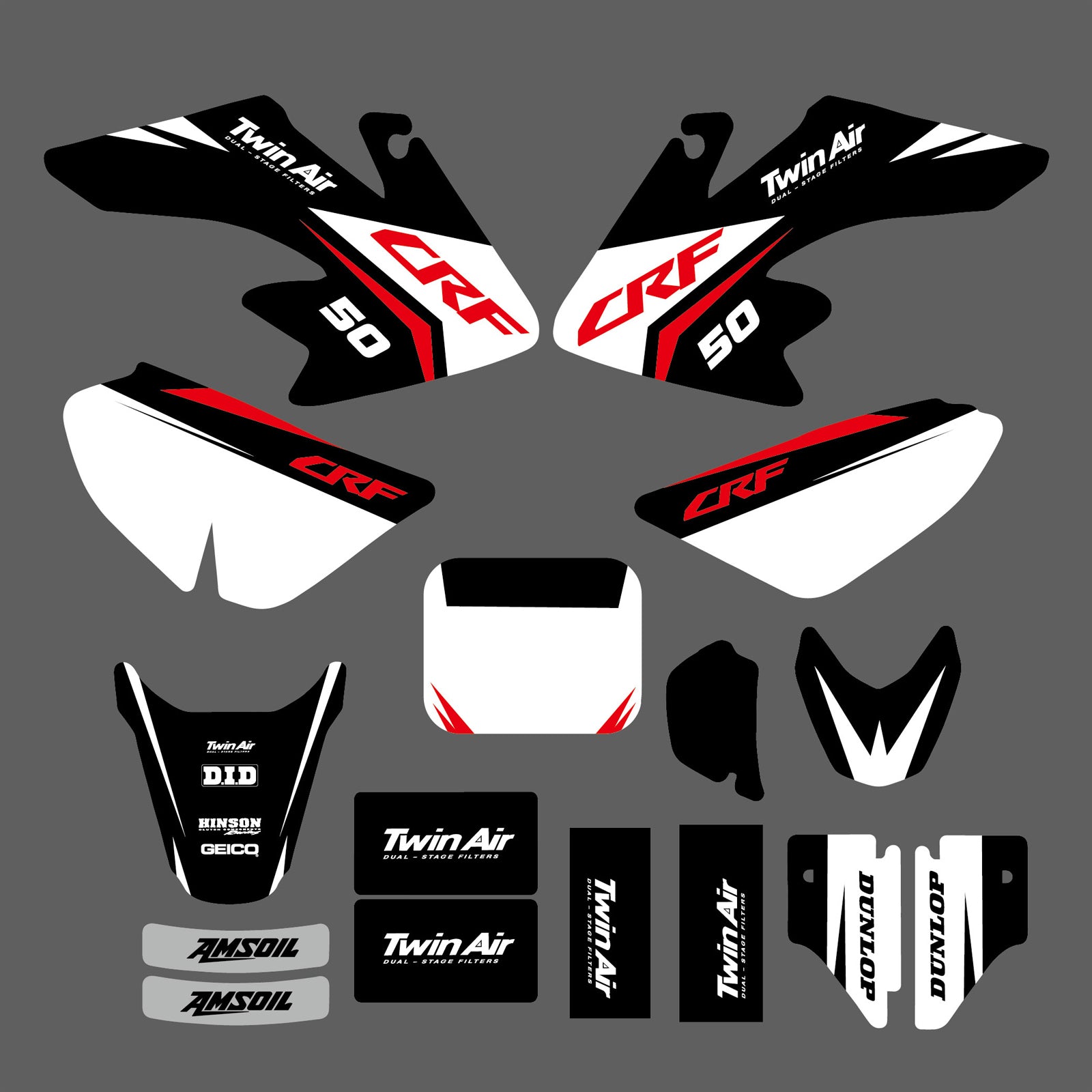 Team Graphics Background Decal Sticker For HONDA CRF50F 2004-2012