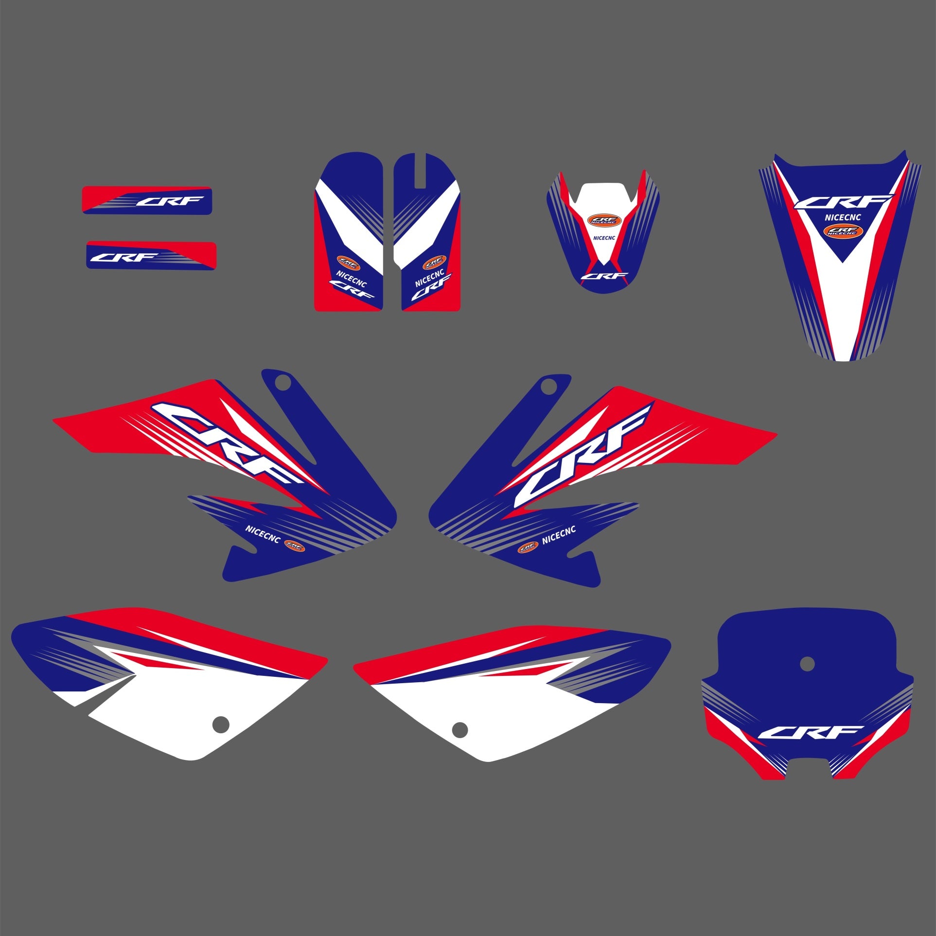 Motorcycle Team Graphic Decals Stickers Kit For HONDA CRF70 2004-2012 CRF80 CRF100 2004-2010