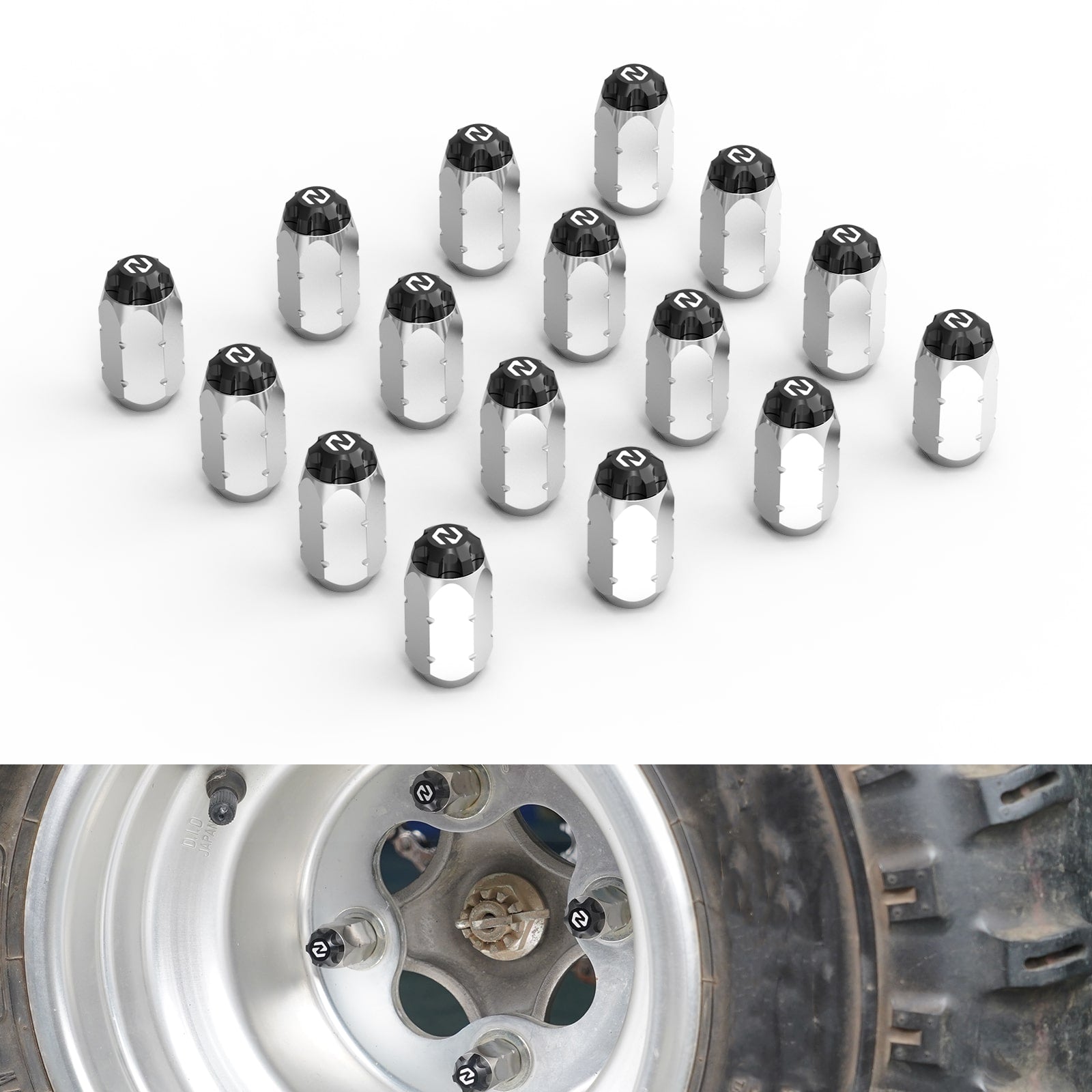 16PCS ATV Wheel Lug Nuts Set For Honda TRX450R TRX250X TRX400X ATC250R