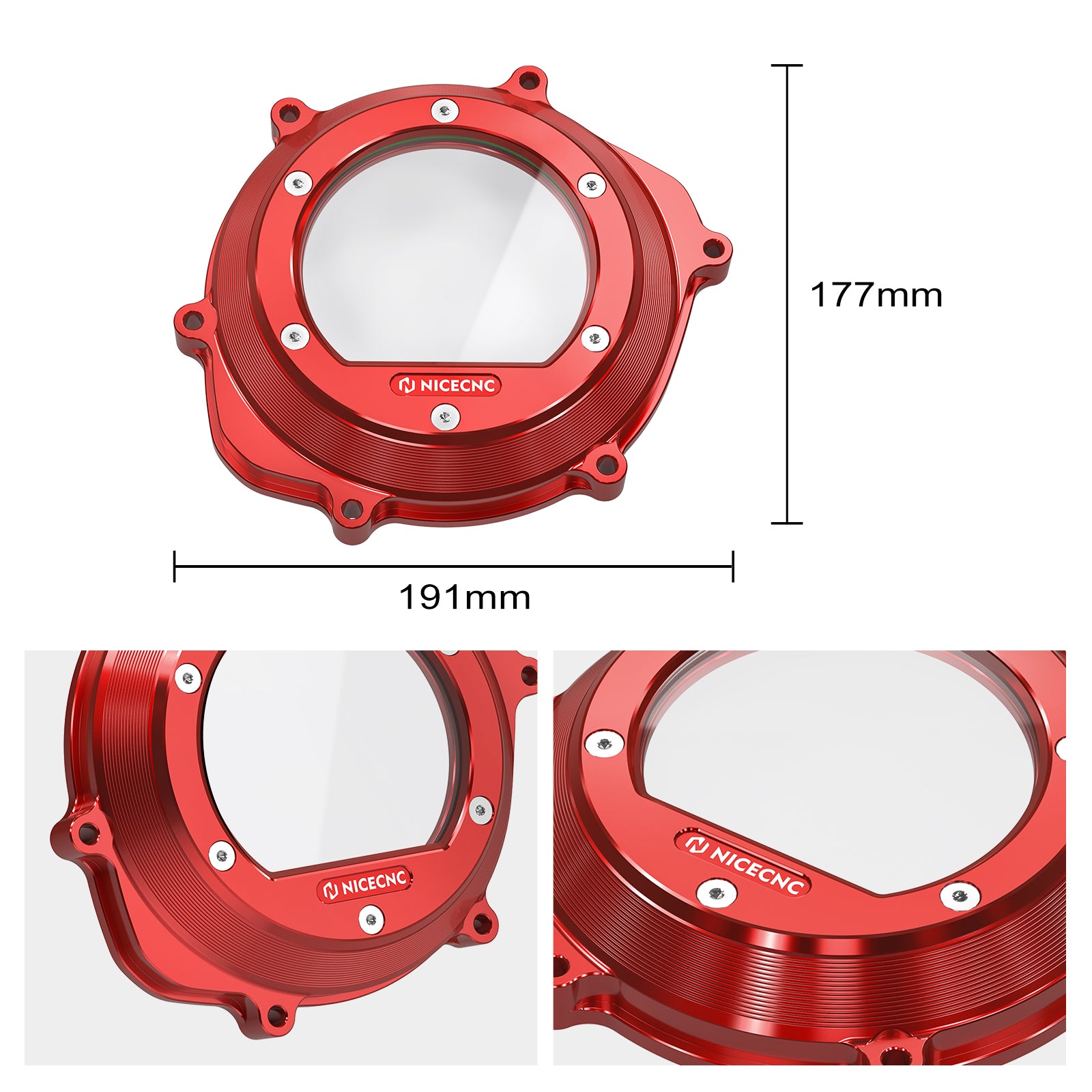 ATV Transparent Engine Clutch Cover For Honda TRX450R TRX450ER