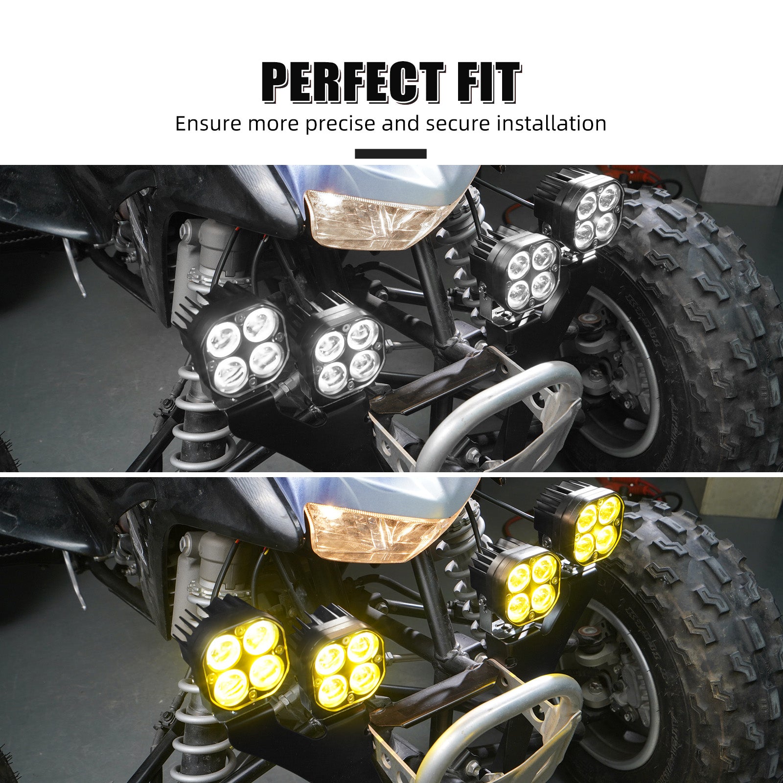 ATV LED Front Headlight Work Lights With Bracket For Honda TRX450R TRX450ER