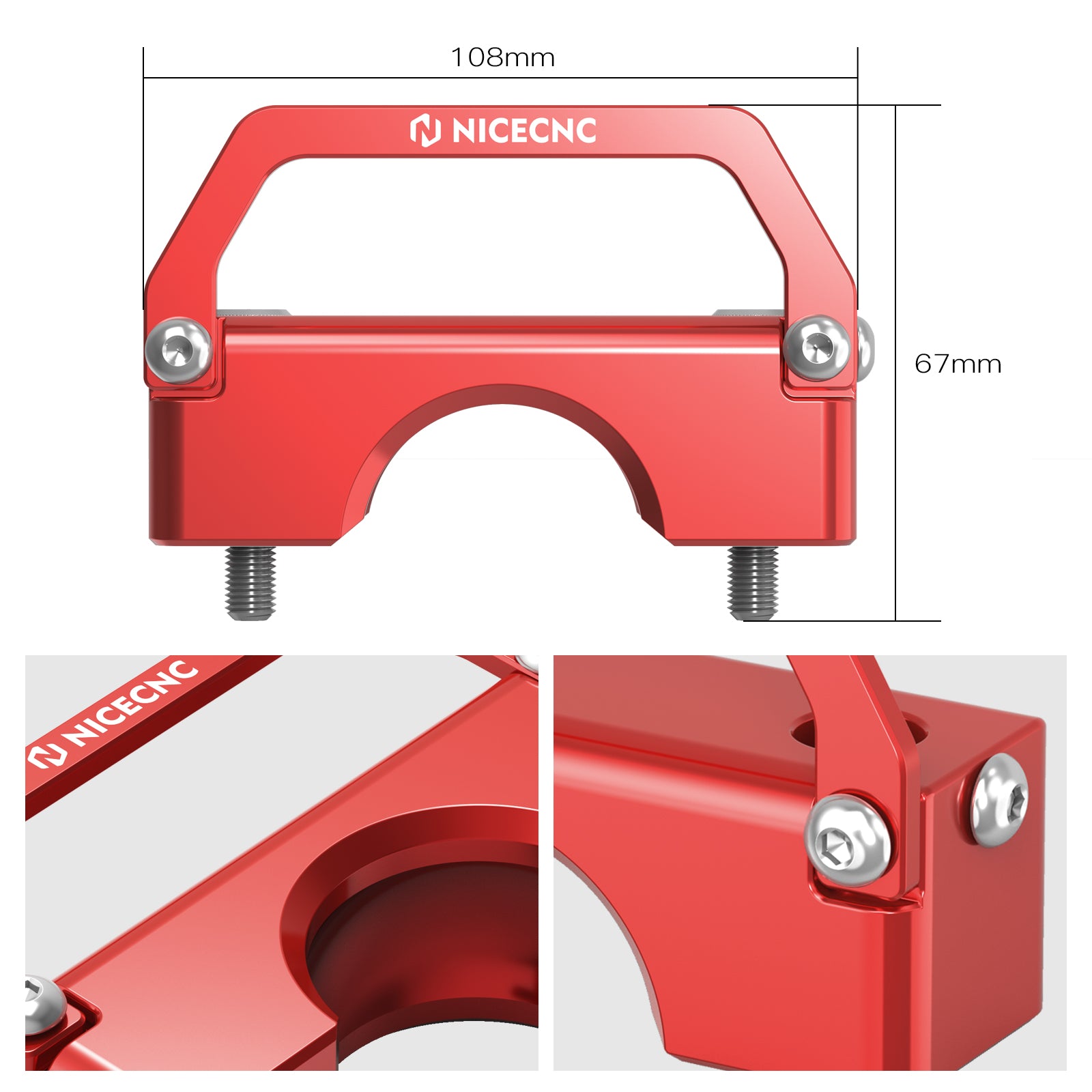 ATV Steering Stem Clamp Holder For Honda TRX450R TRX450ER