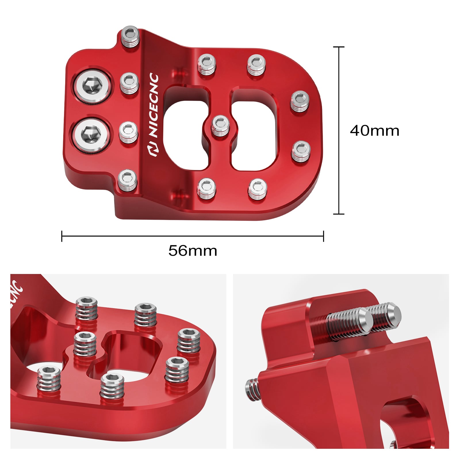 Dual Control Stepped Rear Brake Pedal Pad Tip For Husqvarna TC FC TE FE 701 Enduro Supermoto