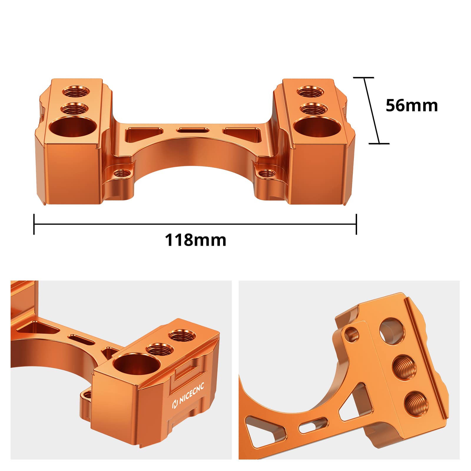 Steering Damper Bracket 1" Handlebar Risers Kit For Husqvarna Norden 901