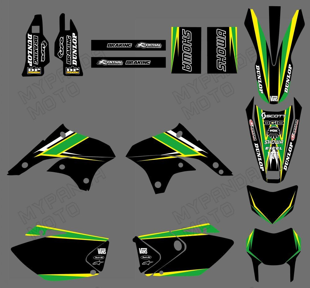 Graphic Decals Stickers Set For KAWASAKI KLX450 2008-2012