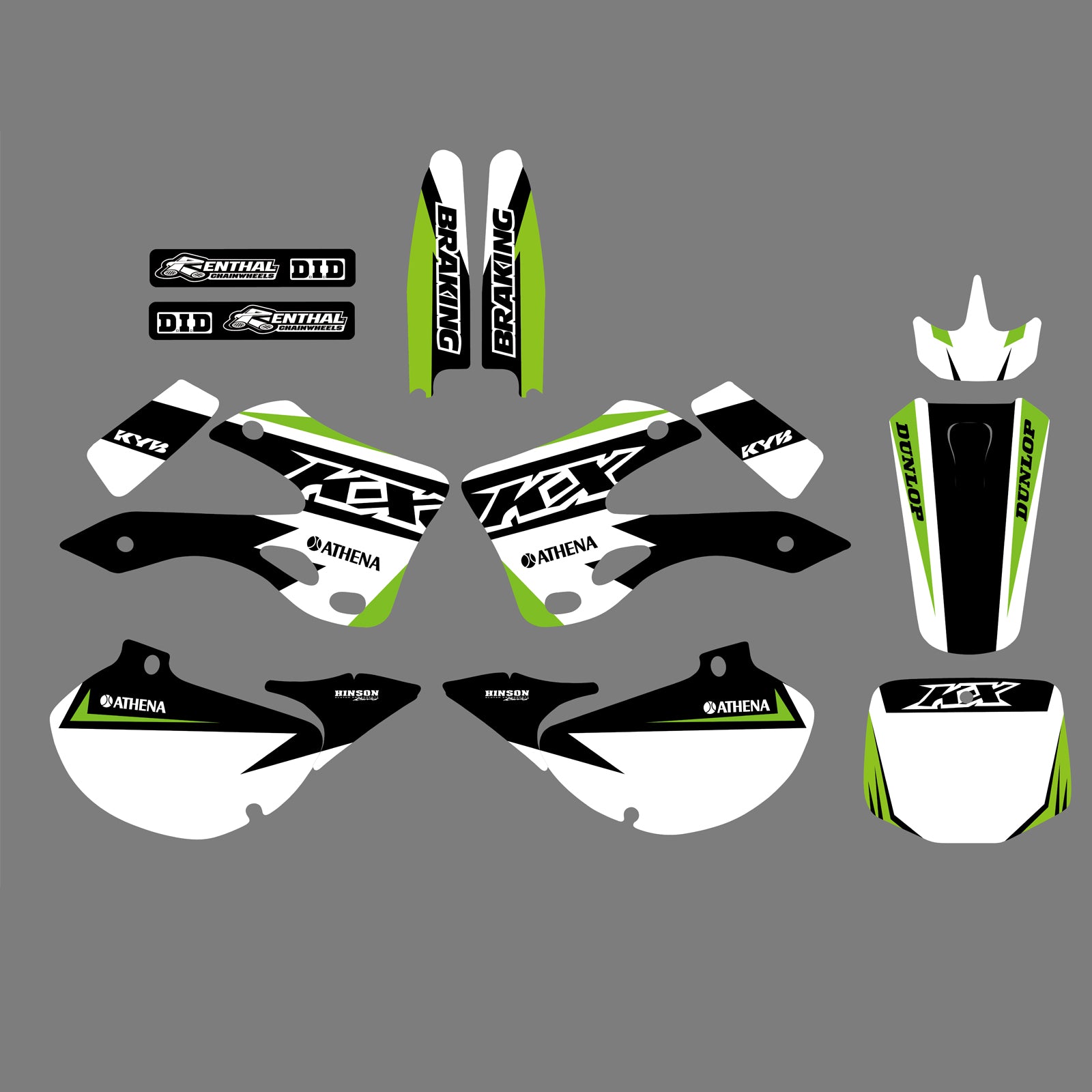 Motorcycle Protect Sticker Kit For KAWASAKI KX125 KX250 1999-2002