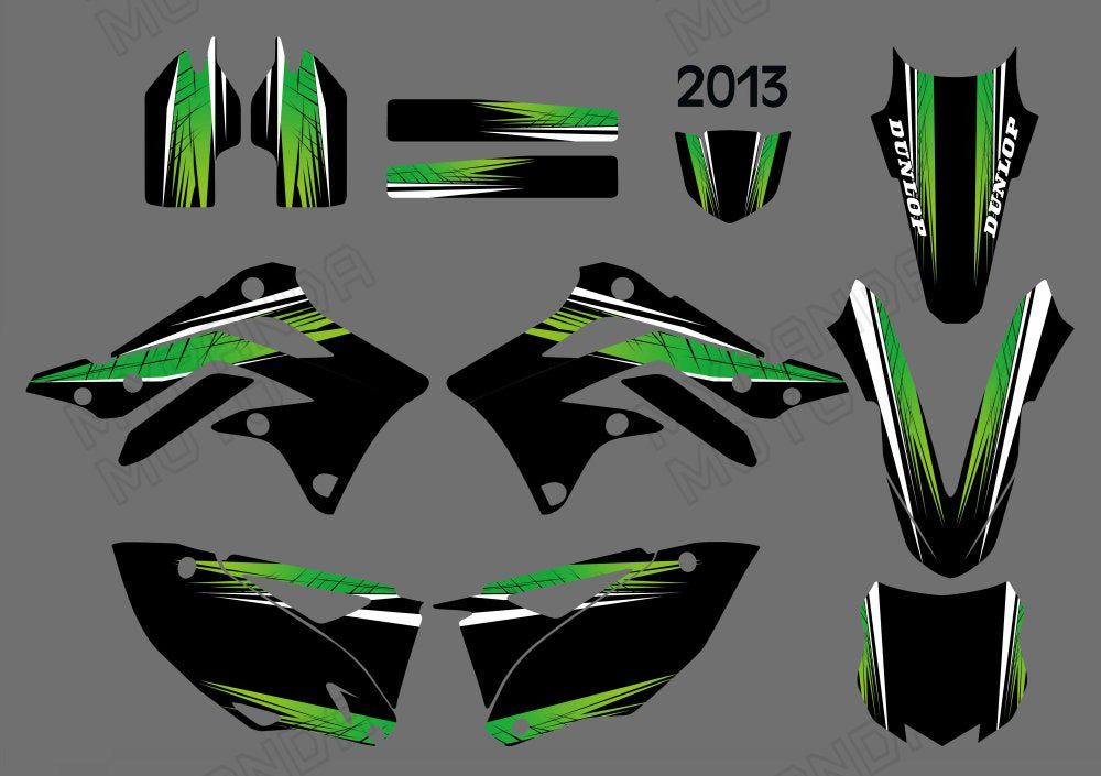 Motocross Team Graphics Deacls Stickers For Kawasaki KXF450 2012