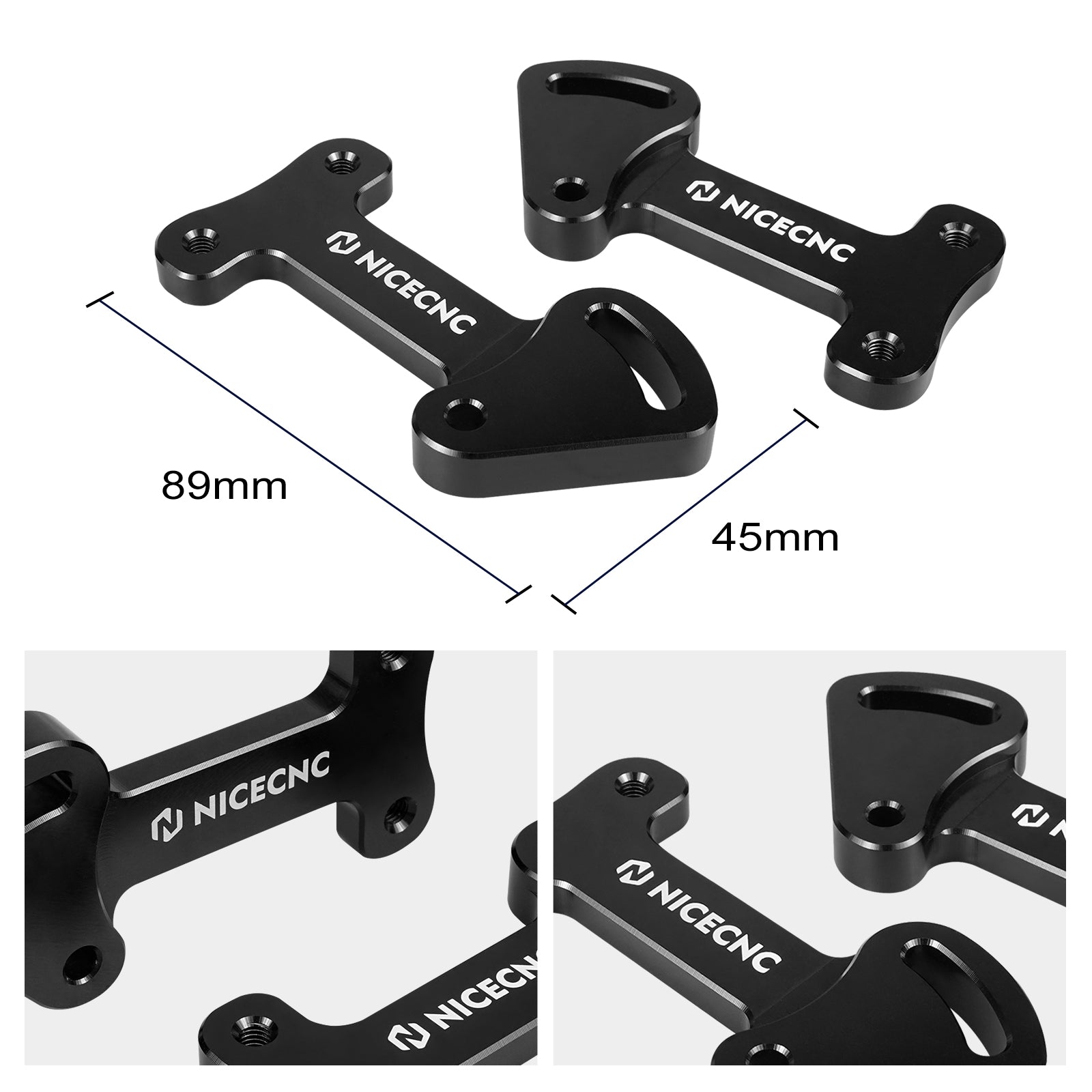 Adjustable 3.25" Windshield Windscreen Bracket Risers For Kawasaki KLR650 22-24