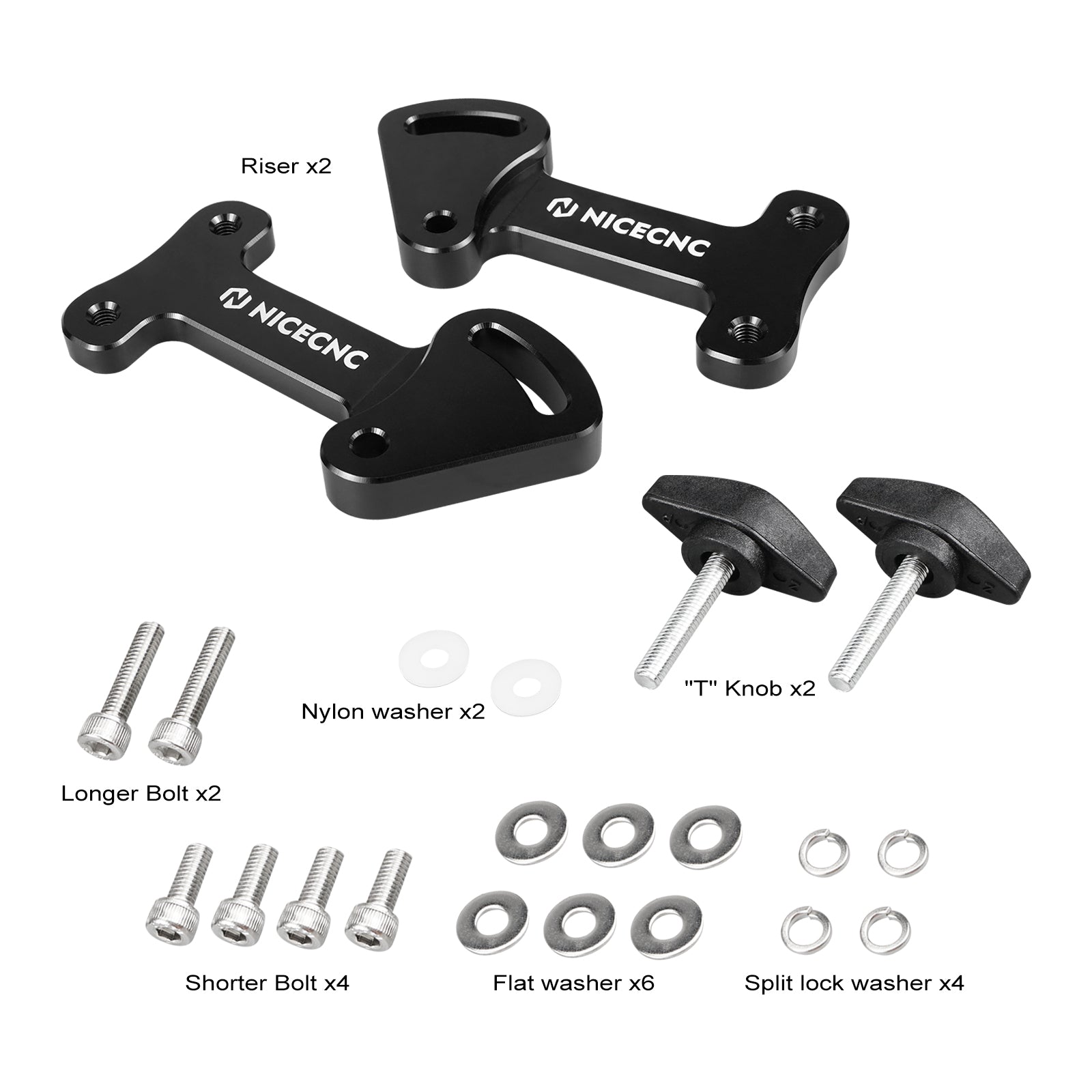 Adjustable 3.25" Windshield Windscreen Bracket Risers For Kawasaki KLR650 22-24