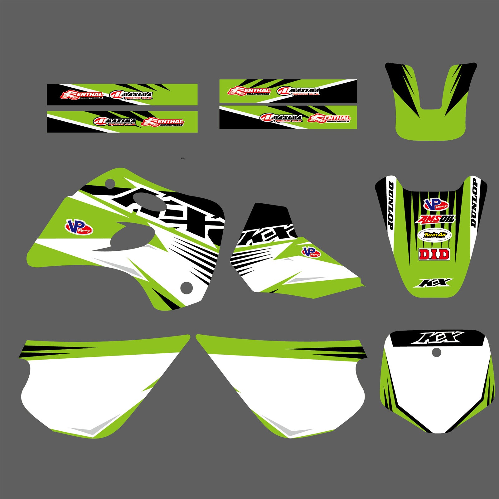 Full Graphic Background Decal Stickers for For KAWASAKI KX80 1994-1997