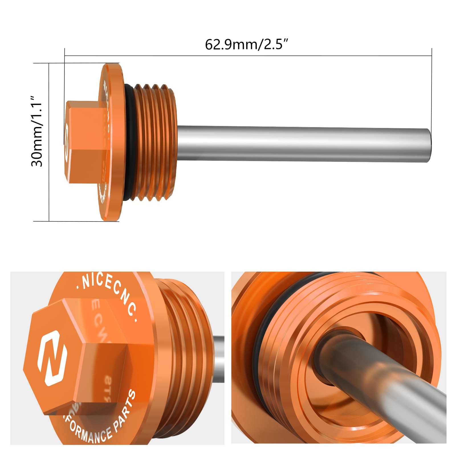 Magnetic Oil Drain Plug Bolt For Husqvarna NORDEN 901 2022-2024