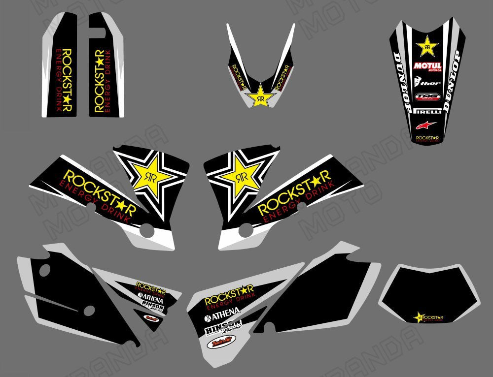 Motorcycle Team Graphic Decals Stickers Kit For KTM EXC 2004