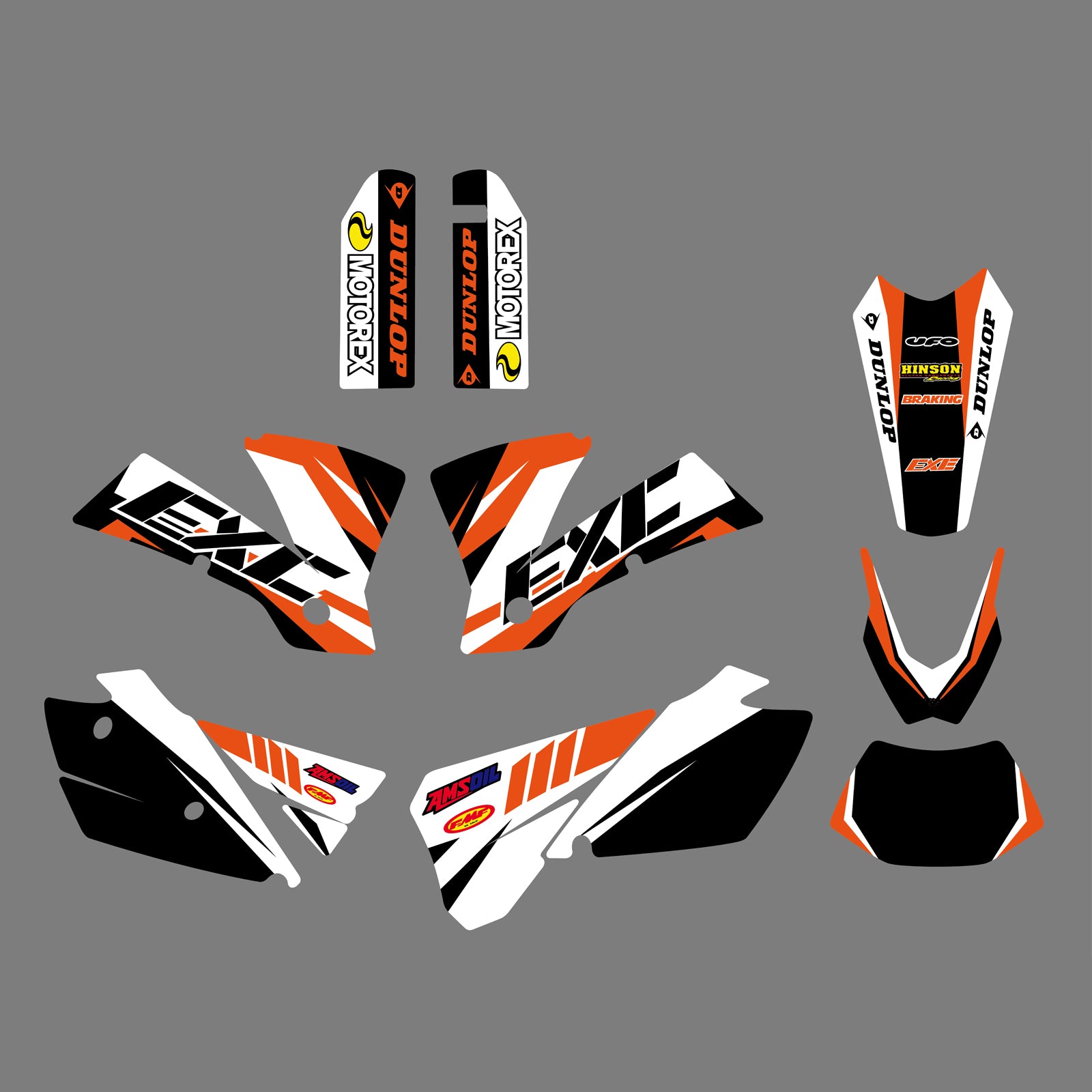 Graphics Motocross Background Fairing Decal Sticker For KTM EXC 2004