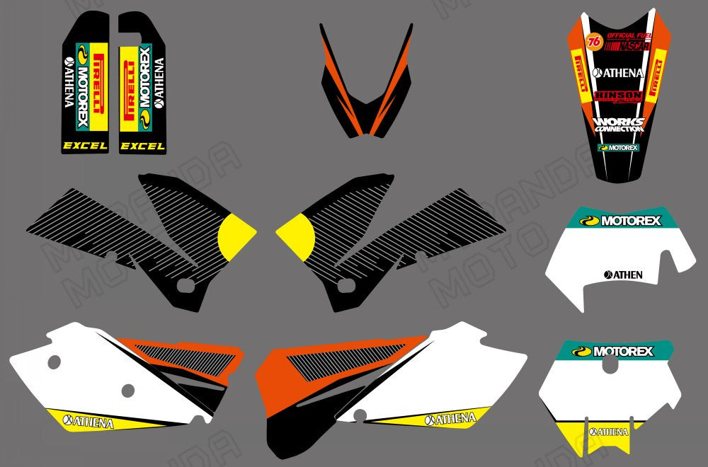 Graphics Background Decal Stickers For KTM EXC 2005-2007