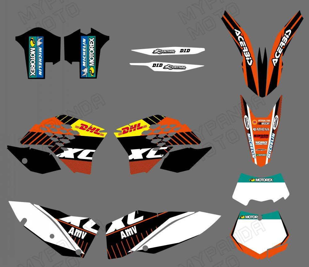 Full Decals Stickers Kits For KTM EXC 2008-2011