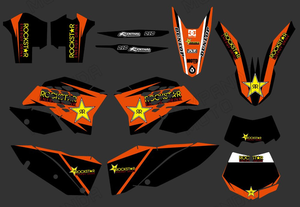 Motorcycle Full Graphic Stickers Kits For KTM EXC 2008-2011