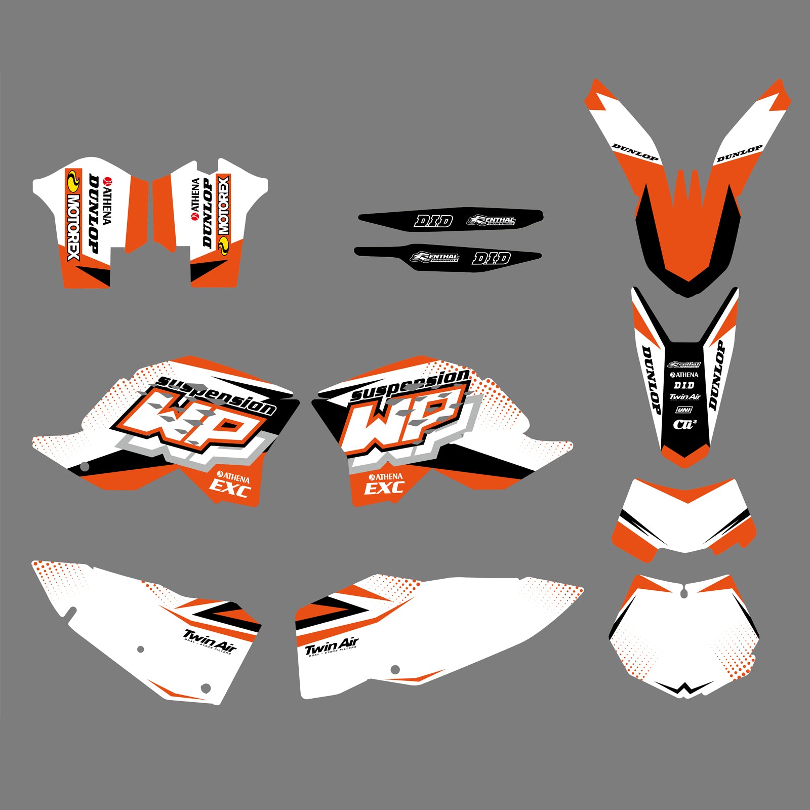 New Style Backgrouds Stickers Kits For KTM EXC 2008-2011