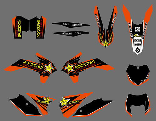 Full Graphics Background Decal Stickers For KTM EXC/XC-W/XCF-W 2014-2016