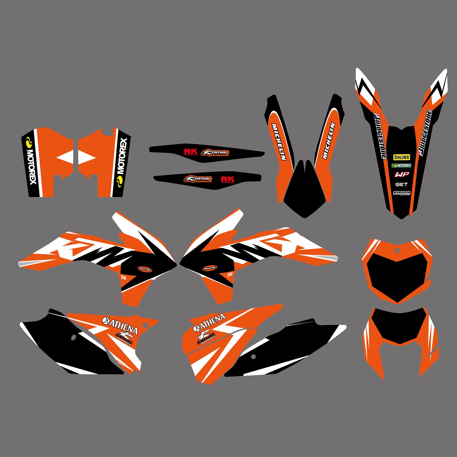 Full Graphics Background Decal Stickers For KTM EXC/XC-W/XCF-W 2014-2016