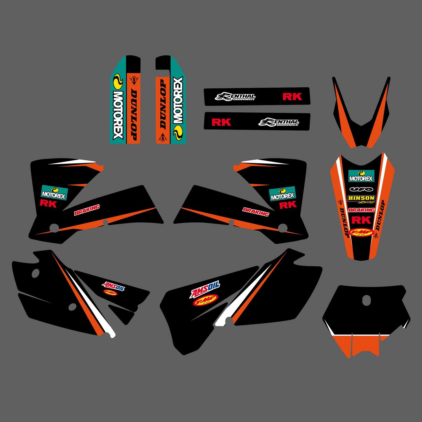 Motorcycle Team Graphics Backgrounds Decals Stickers For KTM SX 2003-2004