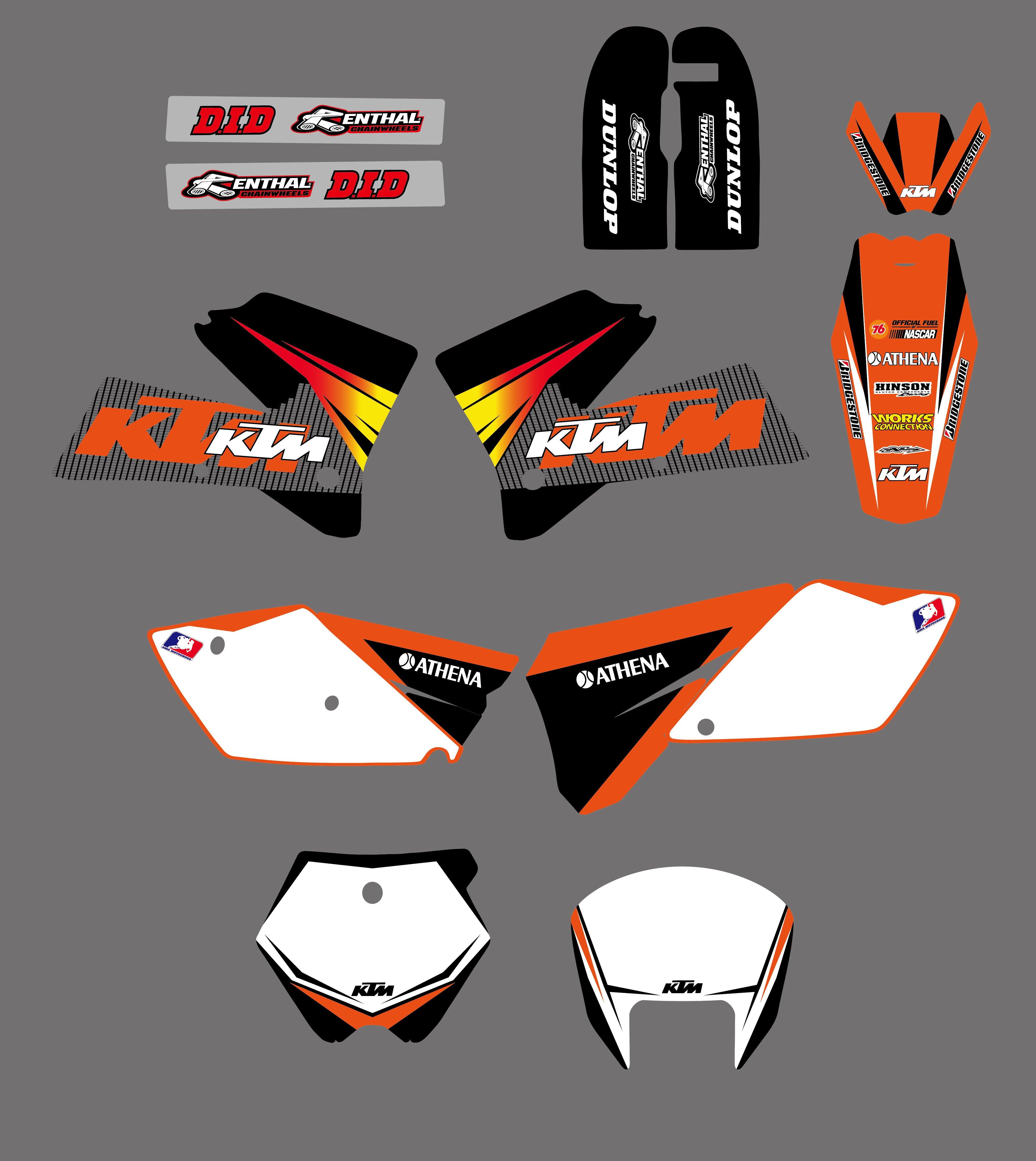 Motorcycle Graphic Decals Stickers Kit For KTM SX 2005-2006