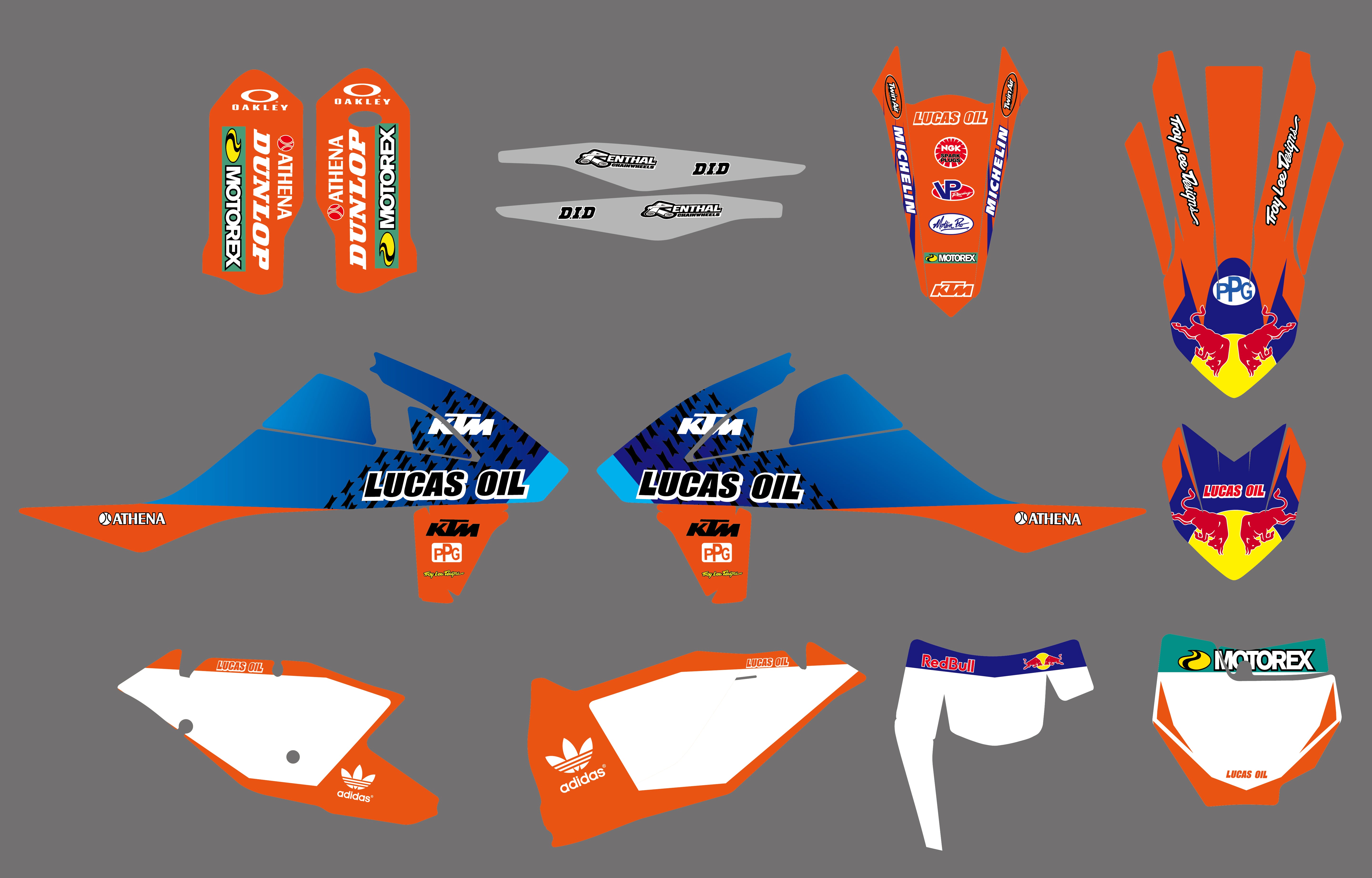 Team Graphics Decals Stickers For KTM SX SXF 125-450 2016-2018