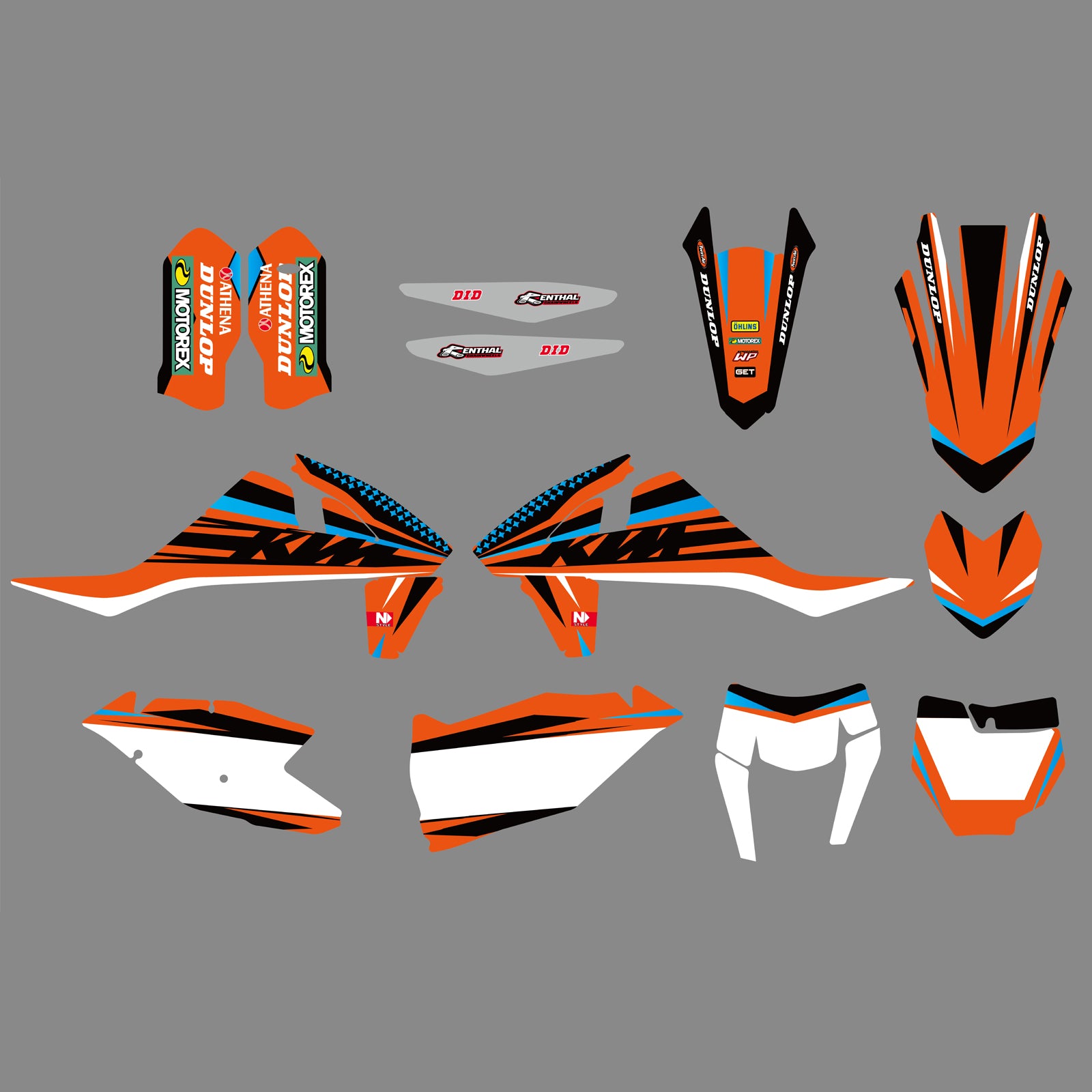 Motorcycle Graphic Decals Stickers Kits For KTM SX SXF 125-450 2016-2018