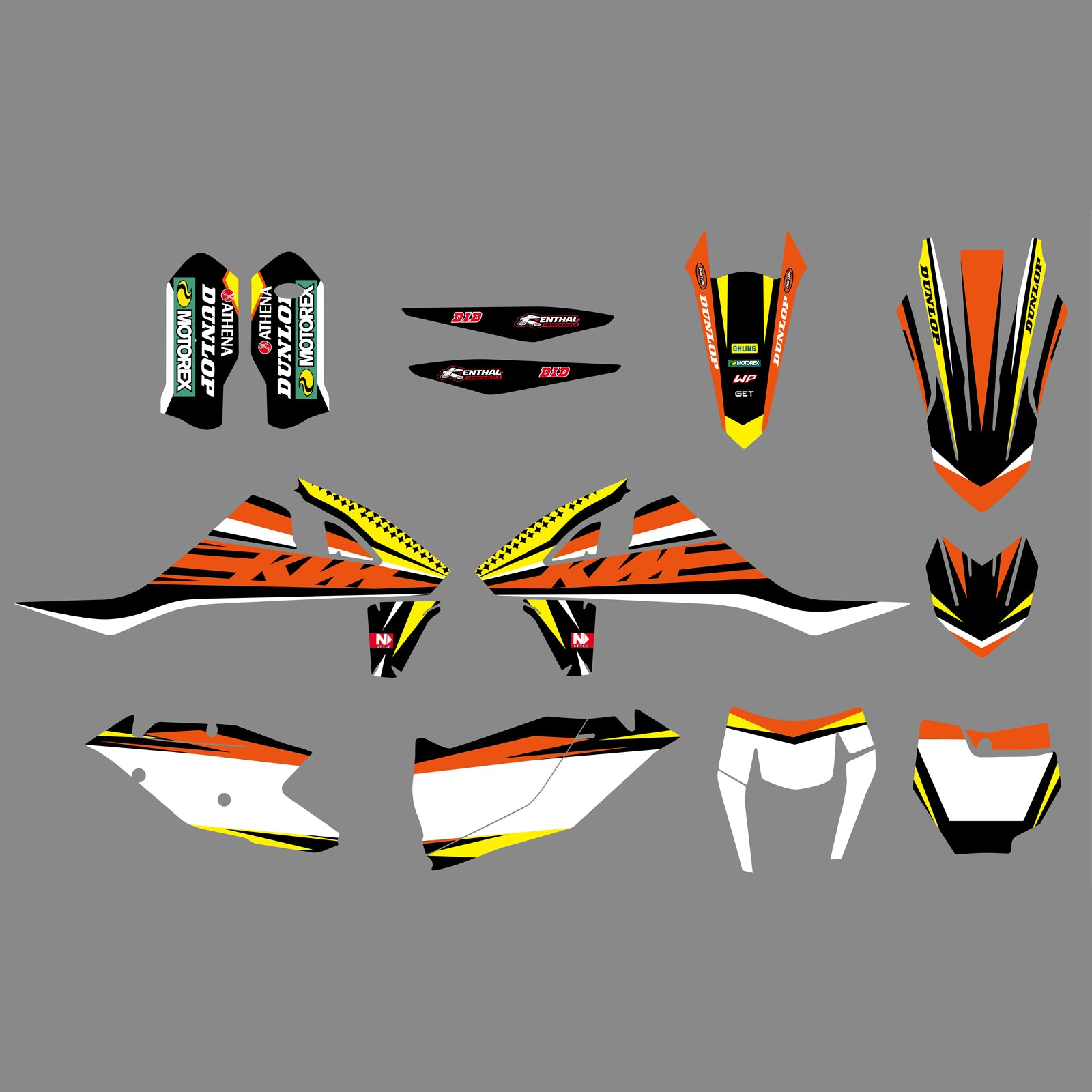 Motorcycle Graphic Decals Stickers Kits For KTM SX SXF 125-450 2016-2018