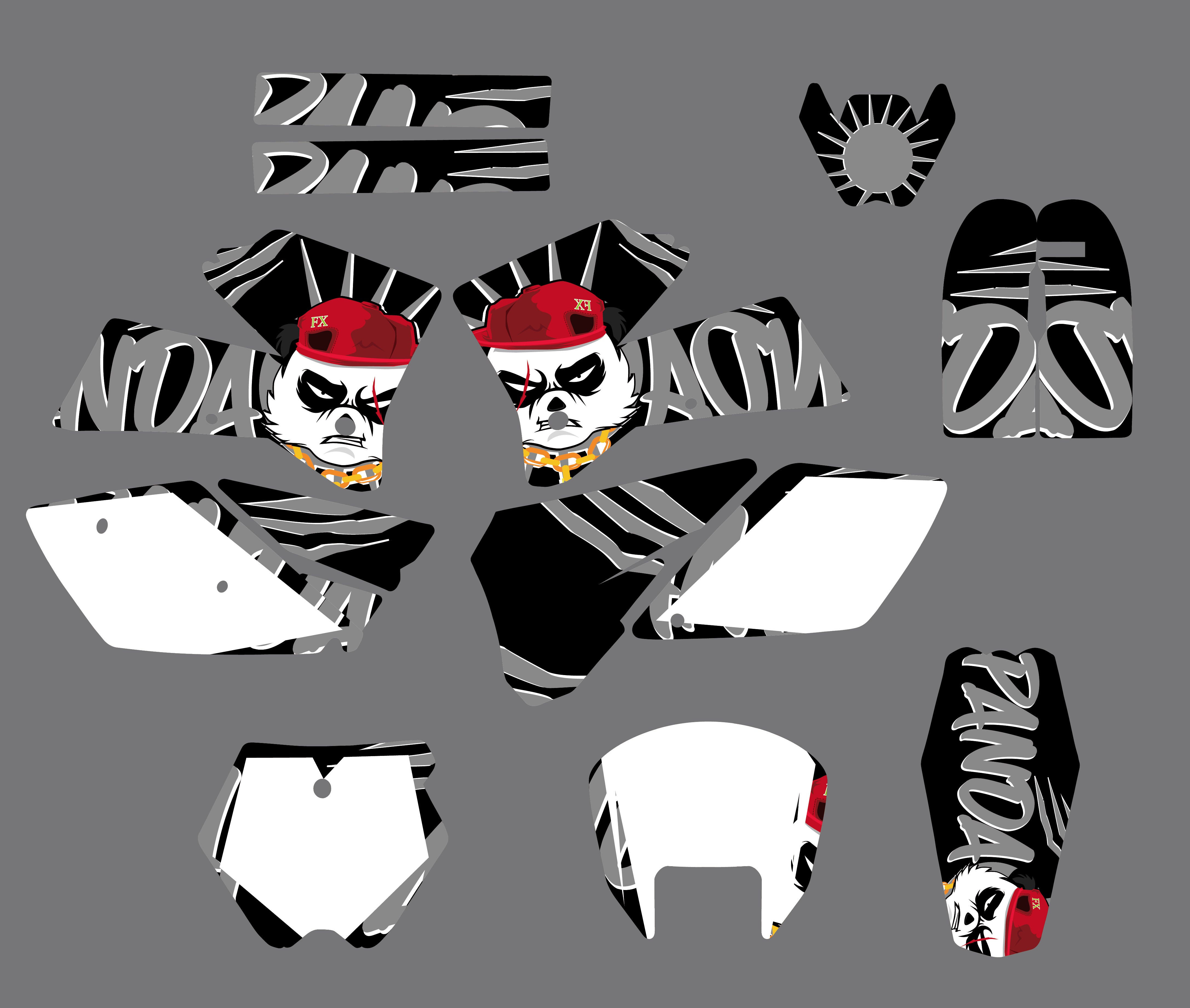 Motorcycle Graphic Decals Stickers For KTM SX 125 250 380 400 520 2005-2006