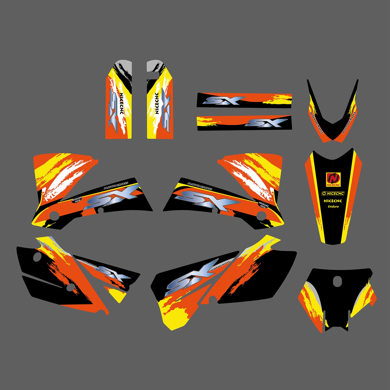 Motorcycle Full Graphics Decals Stickers Kit For KTM SX 2003-2004