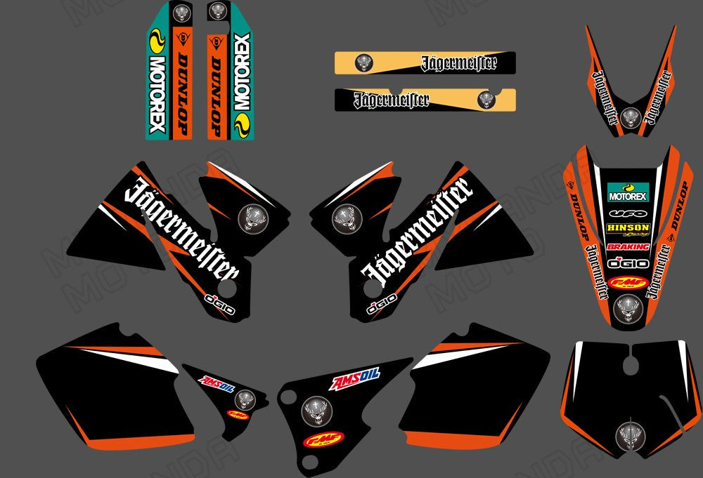 Motorcycle Team Full Graphic Decals Stickers For KTM SX 1998-2000