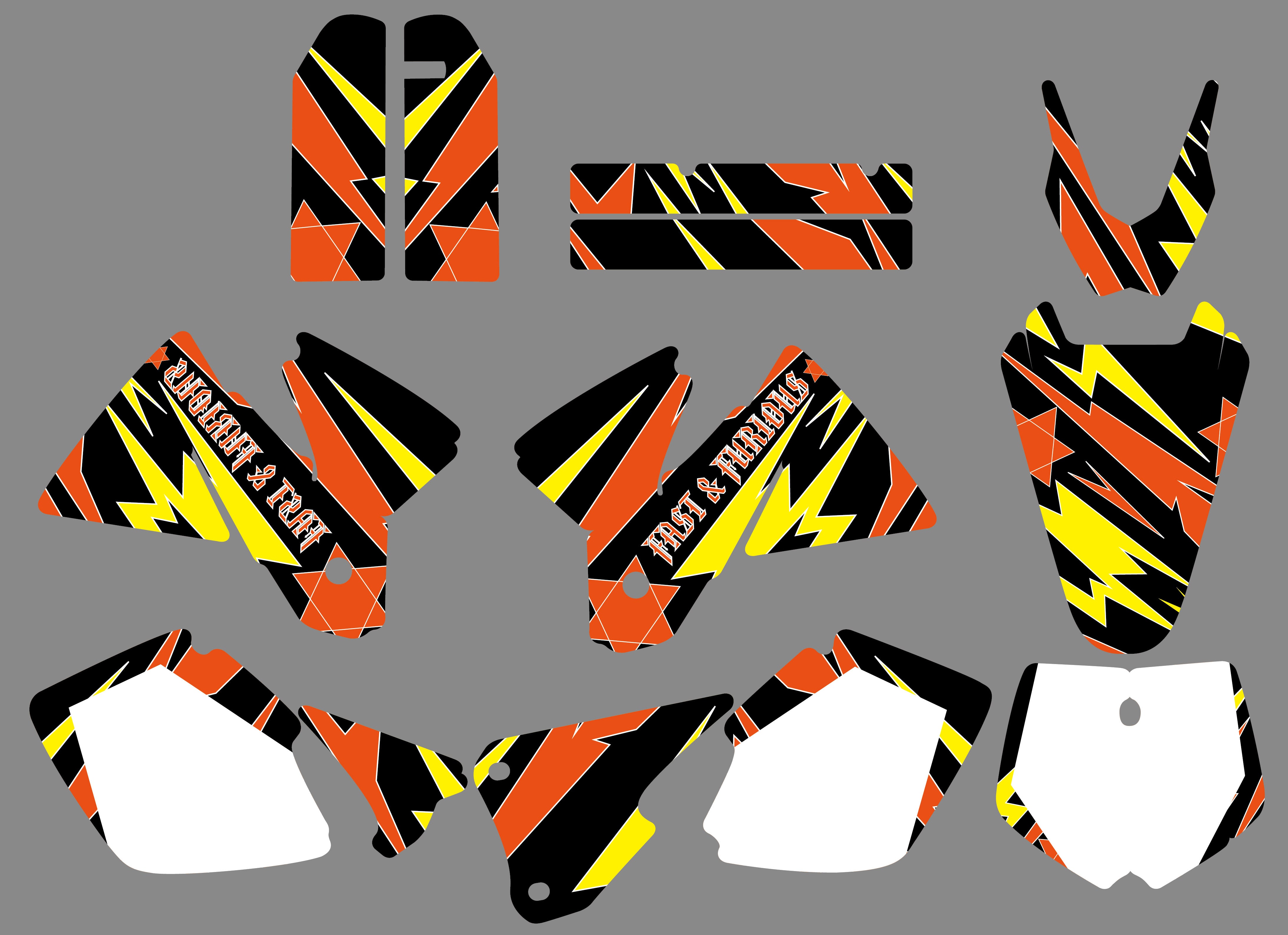 Motorcycle Team Full Graphic Decals Stickers For KTM SX 1998-2000