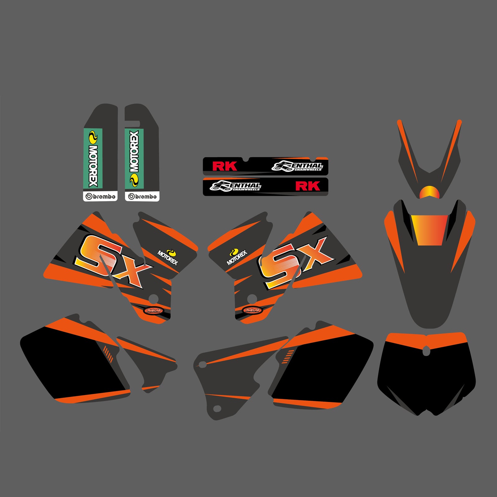 Motorcycle Graphic Decals Stickers For KTM SX 1998-2000