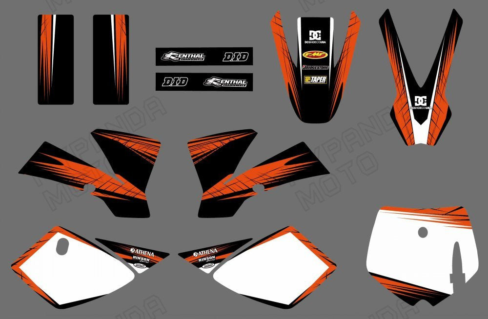 Motorcycle Graphic Full Decals Stickers Kit For KTM SX50 2002-2008