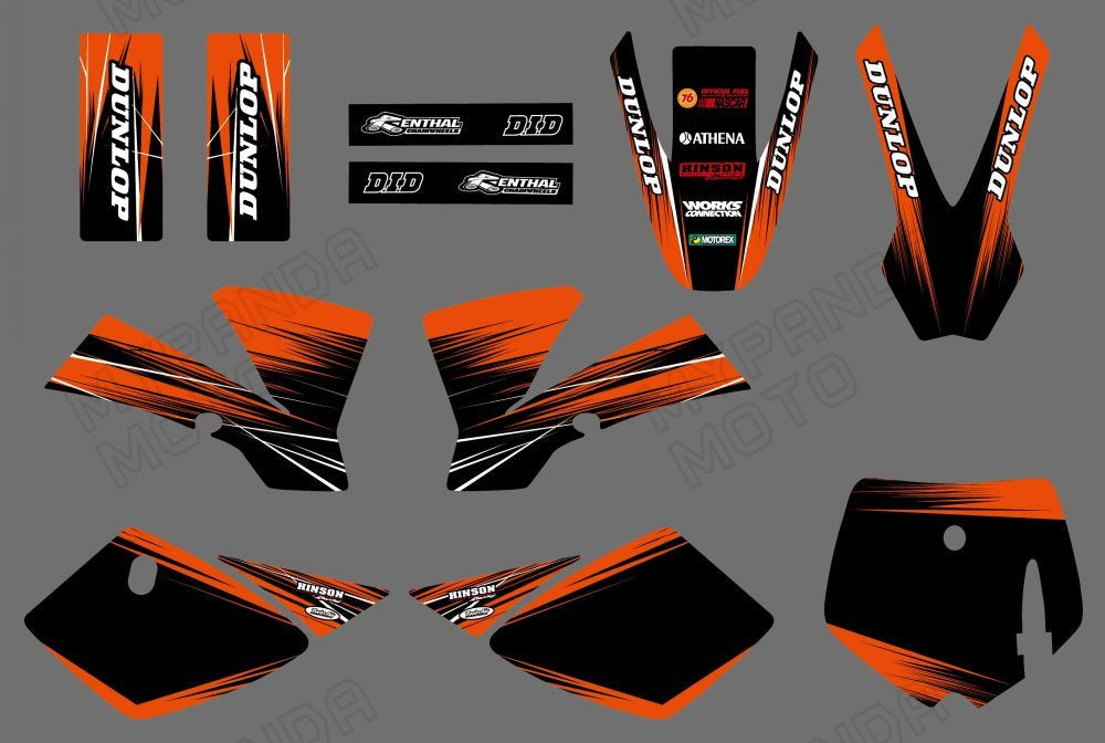 Motorcycle Graphic Full Decals Stickers Kit For KTM SX50 2002-2008