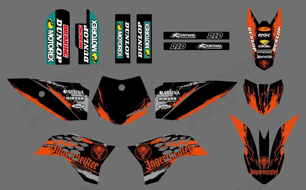 Motorcycle Team Graphic Decals Sticker Kit For KTM SX50 2009-2015