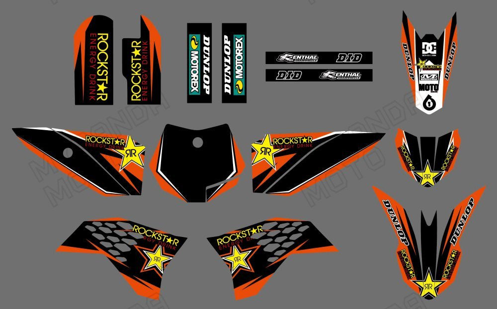 Motocross Full Graphic Decals Sticker Kit For KTM SX50 2009-2015