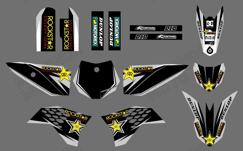 Motorcycle Team Graphic Decals Sticker Kit For KTM SX50 2009-2015