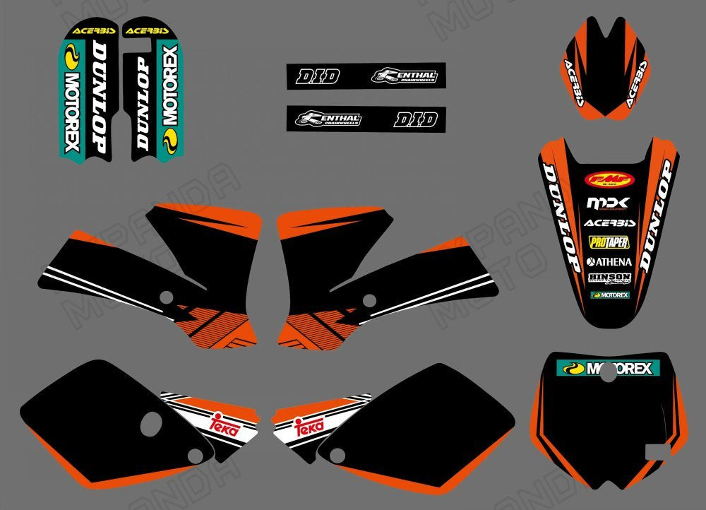 Motorcycle Graphic Decals Stickers Kit For KTM SX65 2002-2008