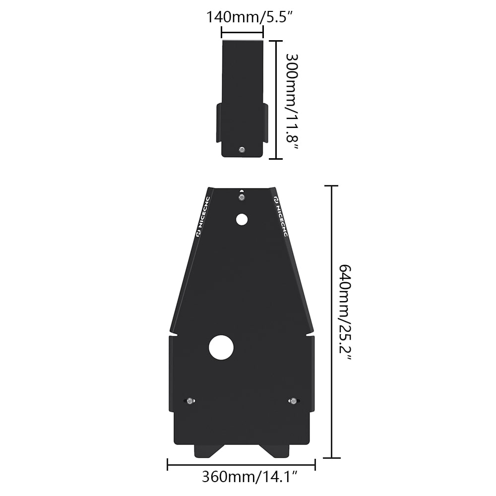 NICECNC Full Chassis Skid Plate For Yamaha Raptor 700 2006-2024