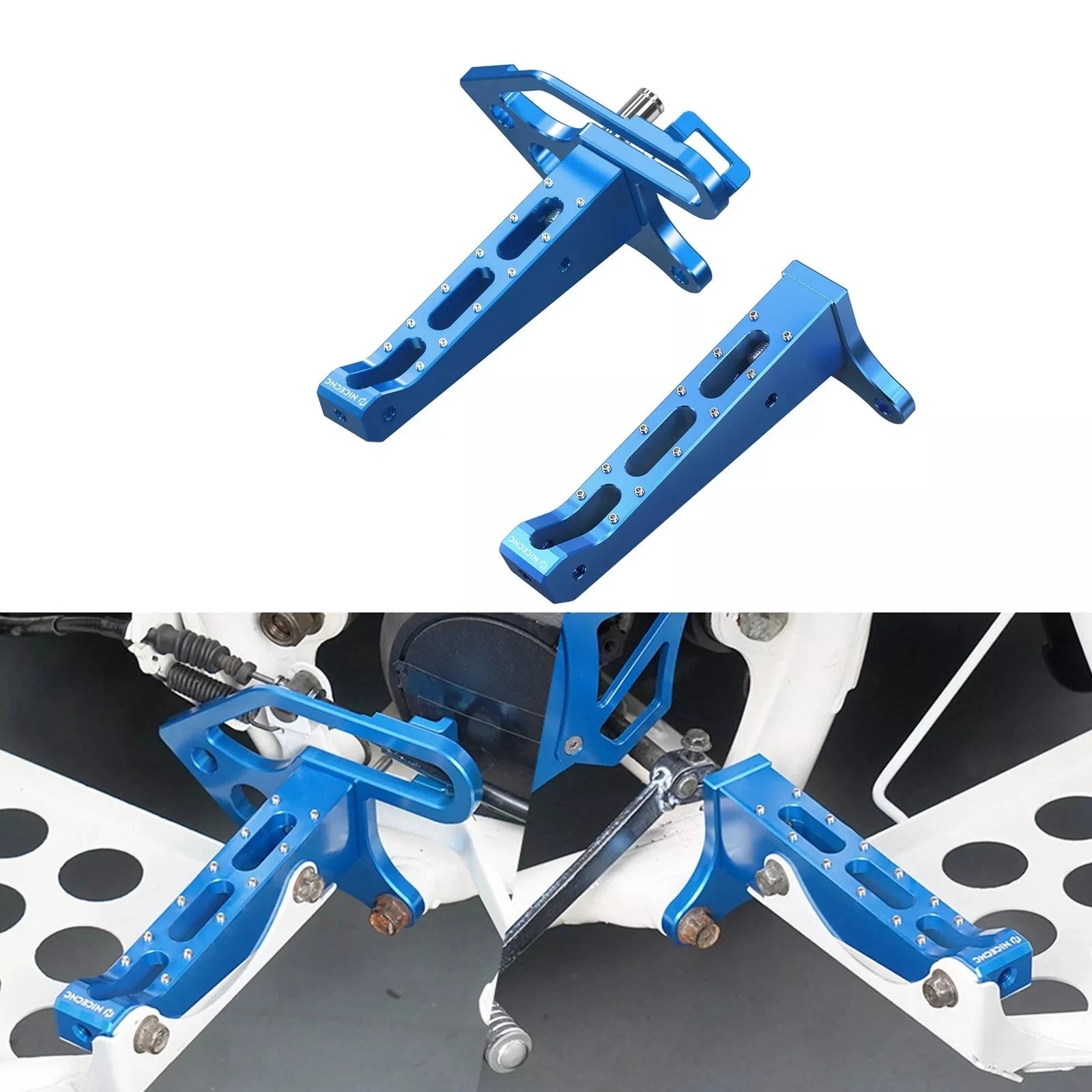 Pair ATV Foot Pegs Rest Pedals Kit For Yamaha Blaster 200