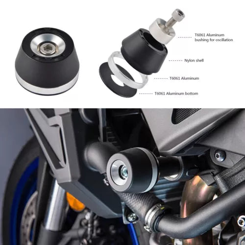 Aluminum Frame Slider Crash Protector for Kawasaki Ninja ZX6R ZX-6R 2009-2017