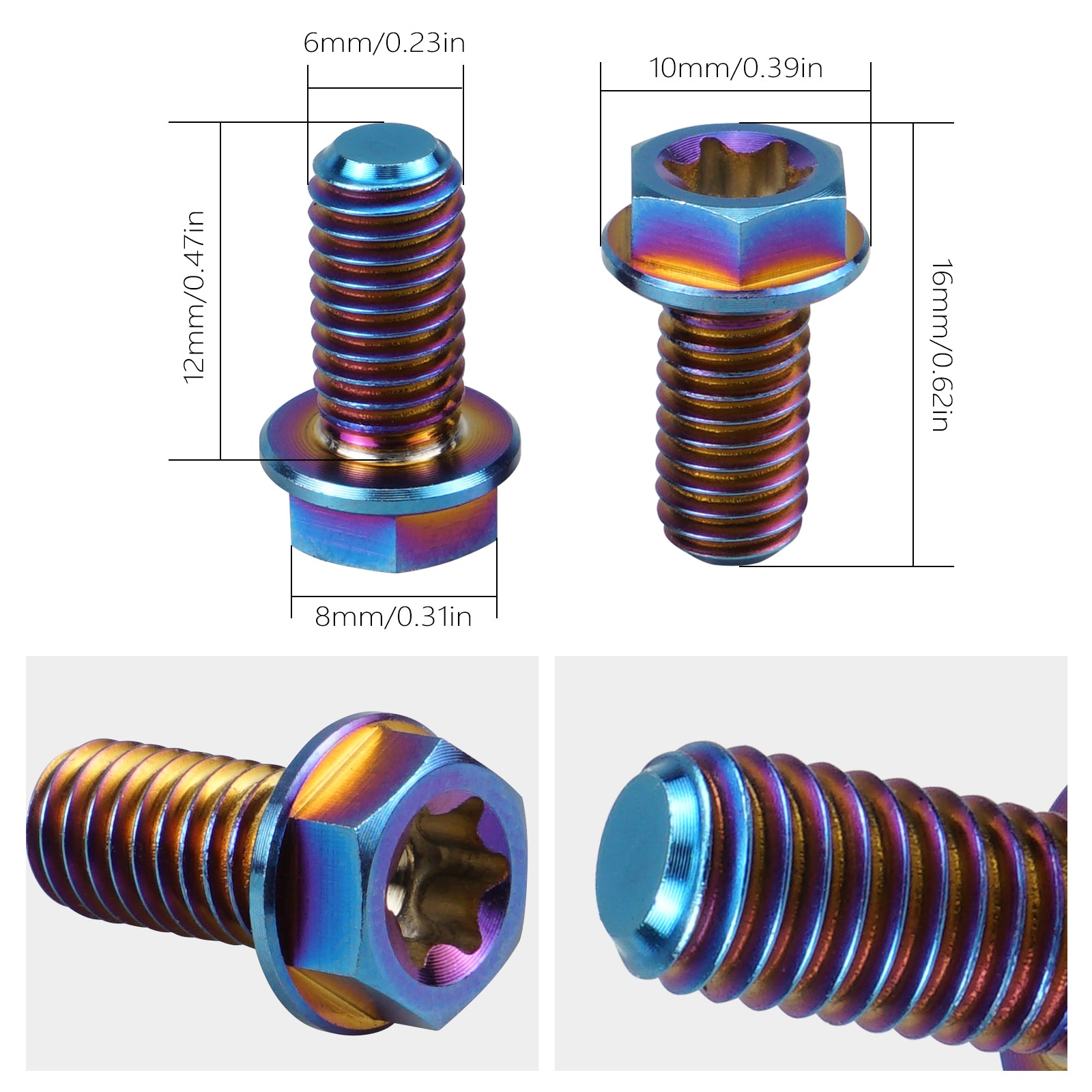 Front Rear Brake Disc Pad Screws Kit For Surron Light Bee X/ S/ L1E Segway X160 X260