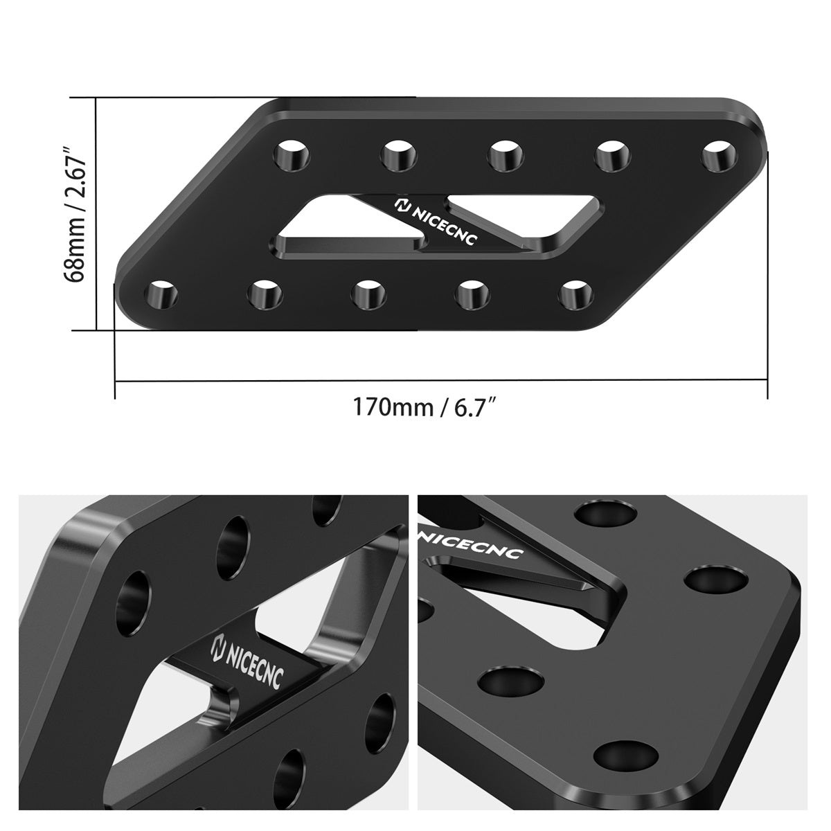 Passenger Foot Peg Relocation Brackets For Suzuki DR650S DR650SE